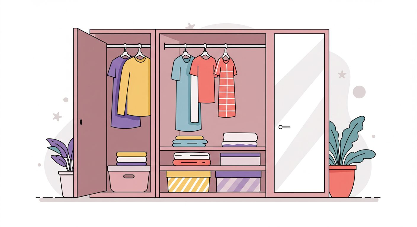 整理されたクローゼット