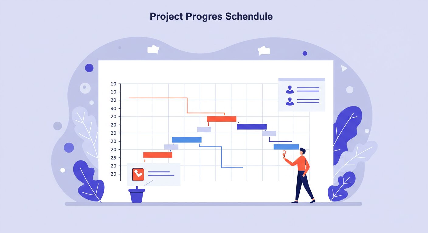 ガントチャートのプロジェクトタイムライン
