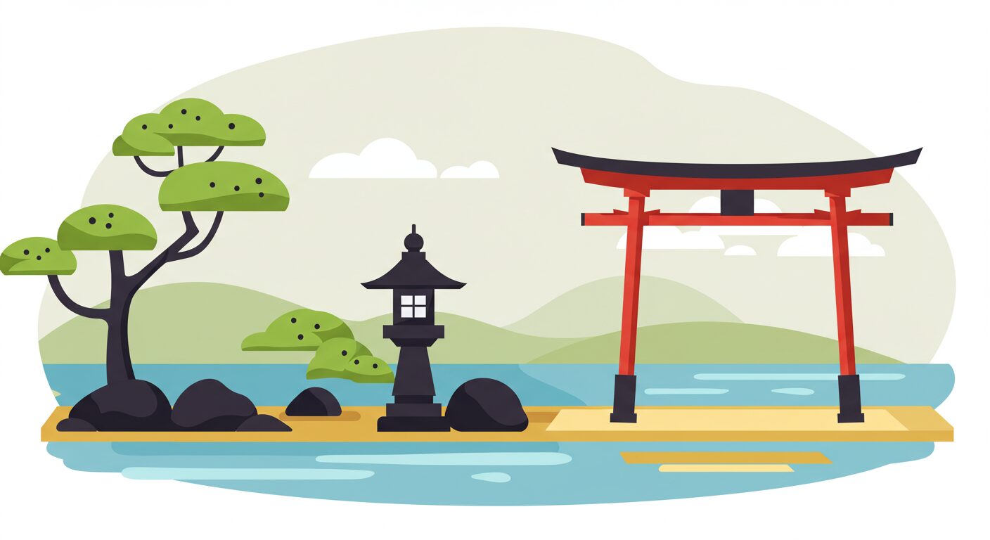 縁側から見える日本庭園