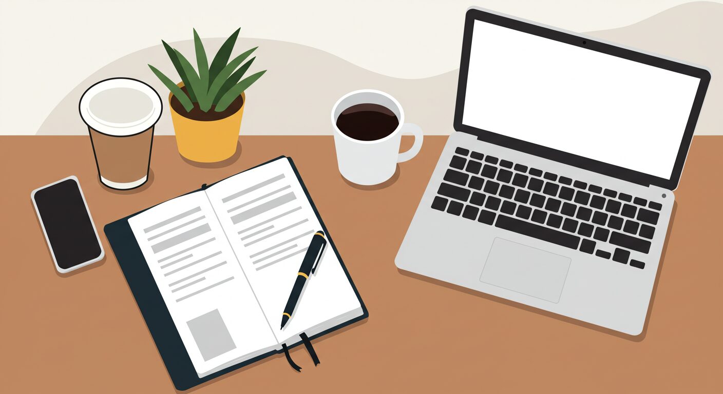 会議の準備がされたテーブル