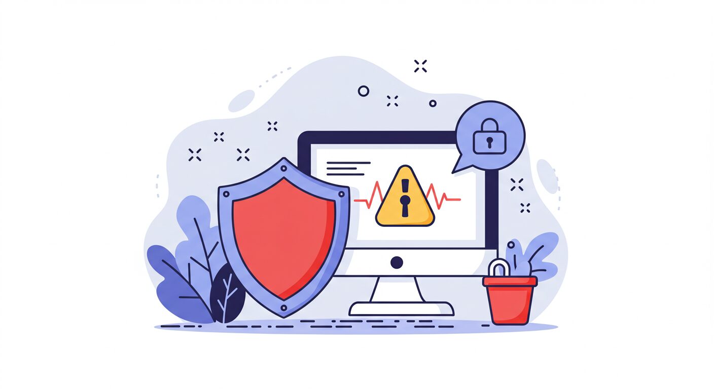 セキュリティアラートが表示されたPCの画面